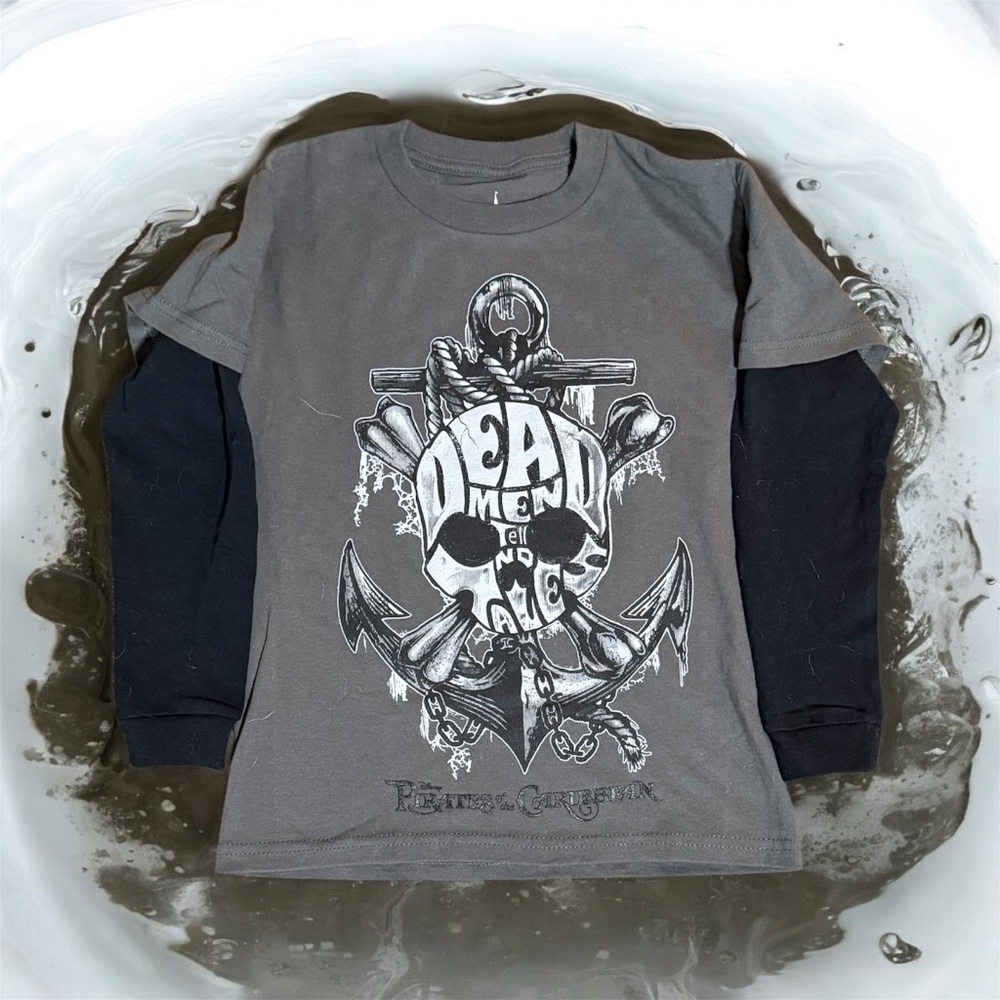 Disney Pirates of the Caribbean “Dead Men Tell No Tales” Double Sleeve Graphic T